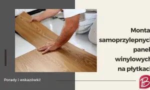 Montaż paneli winylowych na stare płytki. Ręce układają drewnopodobne panele winylowe na podłodze.
