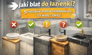 Jaki blat do łazienki wybrać? Pięć rodzajów blatów łazienkowych, ich wady i zalety.