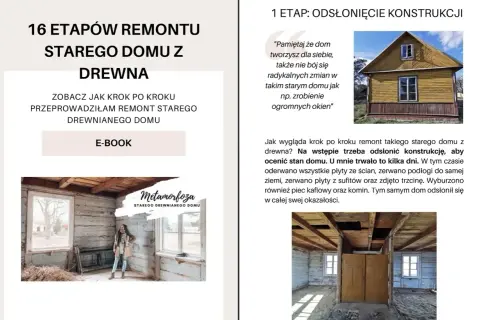 Remont starego domu z drewna: odsłonięcie konstrukcji. Zobacz, jak krok po kroku przebiegał remont drewnianego domu.