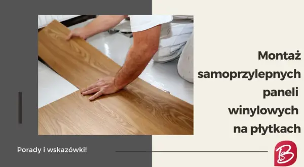 Montaż paneli winylowych na stare płytki. Ręce układają drewnopodobne panele winylowe na podłodze.