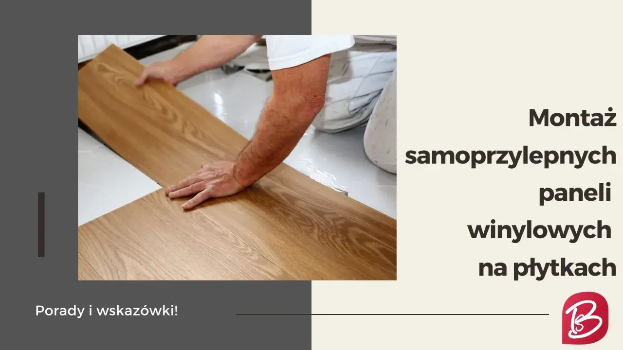 Montaż paneli winylowych na stare płytki. Ręce układają drewnopodobne panele winylowe na podłodze.