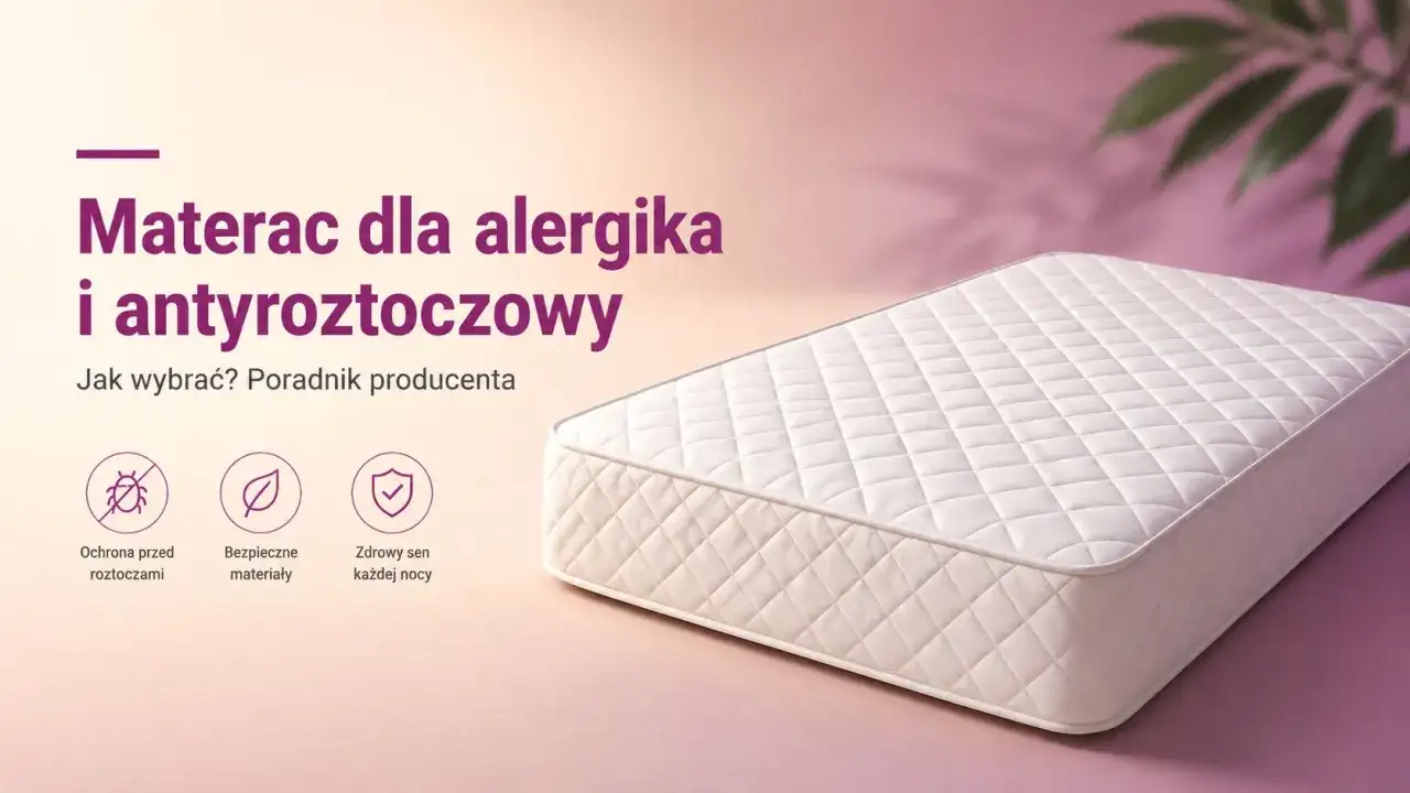 Materac dla alergika i antyroztoczowy. Poradnik producenta: ochrona przed roztoczami, bezpieczne materiały, zdrowy sen każdej nocy.