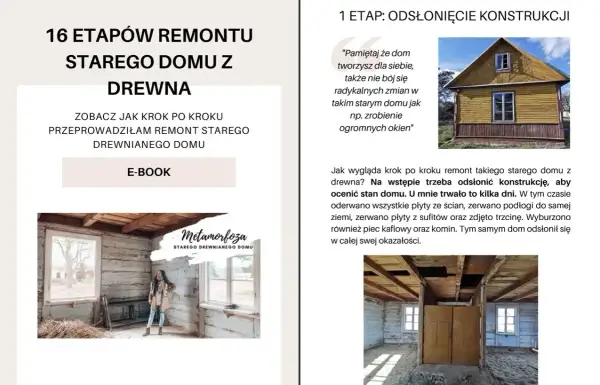 Remont starego domu z drewna: odsłonięcie konstrukcji. Zobacz, jak krok po kroku przebiegał remont drewnianego domu.